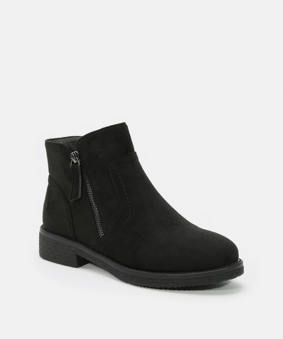 Botines planos cremallera image number null